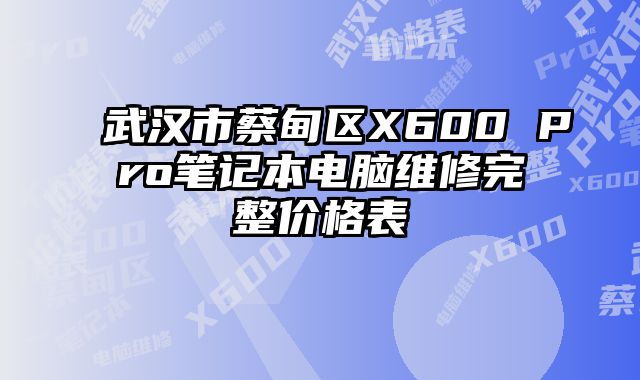 武漢市蔡甸區X600 Pro筆記本電腦維修完整價格表