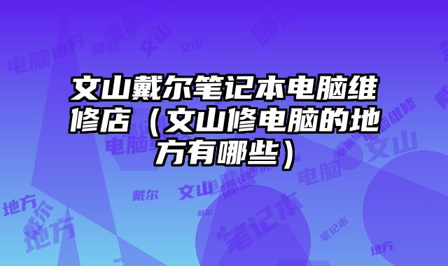 文山戴爾筆記本電腦維修店（文山修電腦的地方有哪些）