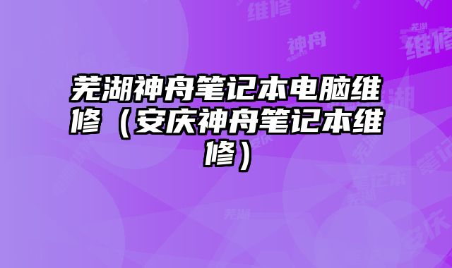 蕪湖神舟筆記本電腦維修（安慶神舟筆記本維修）