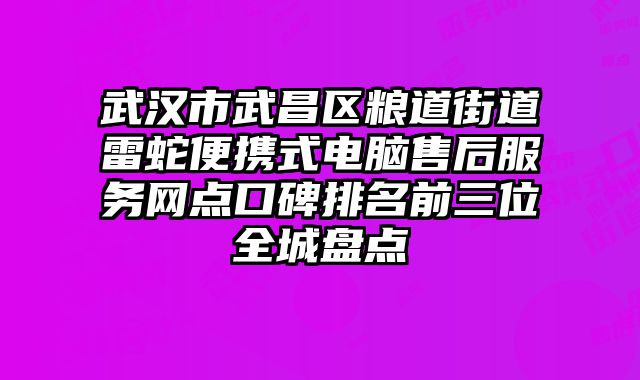 武漢市武昌區糧道街道雷蛇便攜式電腦售后服務網點口碑排名前三位全城盤點