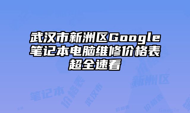 武漢市新洲區Google筆記本電腦維修價格表超全速看