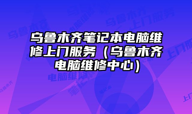 烏魯木齊筆記本電腦維修上門服務（烏魯木齊電腦維修中心）