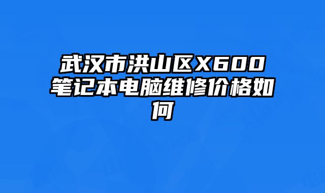 武漢市洪山區X600筆記本電腦維修價格如何