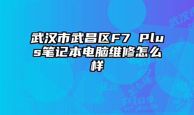 武漢市武昌區F7 Plus筆記本電腦維修怎么樣