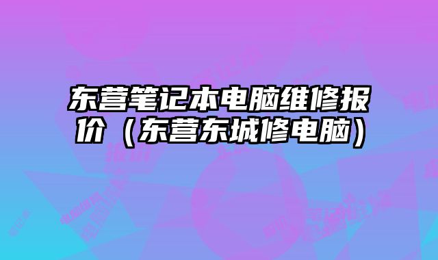 東營筆記本電腦維修報價（東營東城修電腦）