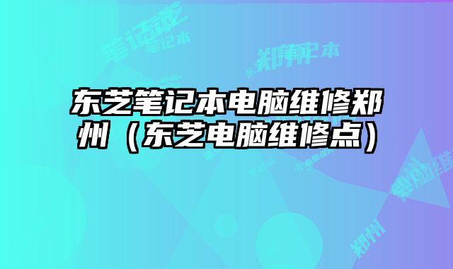 東芝筆記本電腦維修鄭州（東芝電腦維修點）