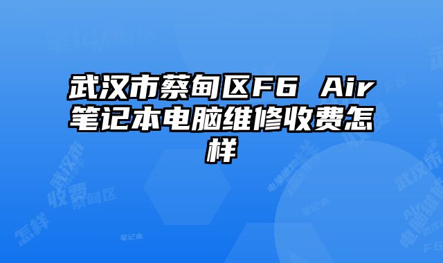 武漢市蔡甸區F6 Air筆記本電腦維修收費怎樣