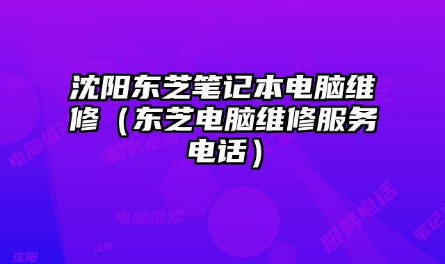 沈陽東芝筆記本電腦維修（東芝電腦維修服務電話）