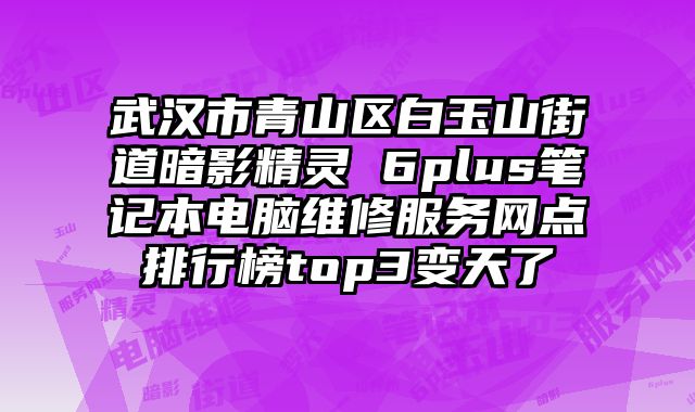 武漢市青山區(qū)白玉山街道暗影精靈 6plus筆記本電腦維修服務網(wǎng)點排行榜top3變天了