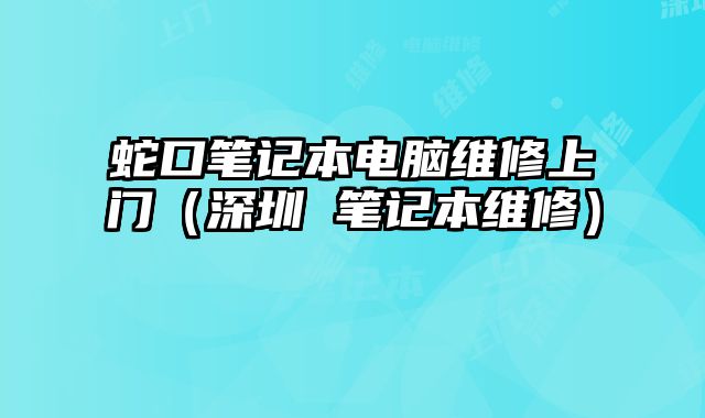 蛇口筆記本電腦維修上門（深圳 筆記本維修）