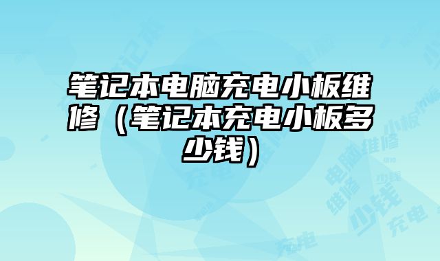 筆記本電腦充電小板維修（筆記本充電小板多少錢）