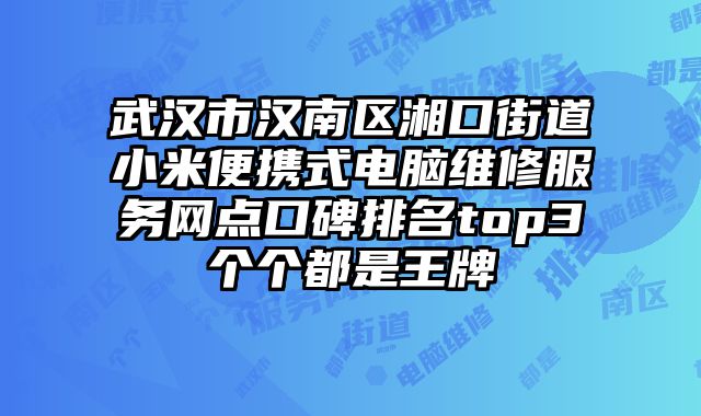 武漢市漢南區湘口街道小米便攜式電腦維修服務網點口碑排名top3個個都是王牌