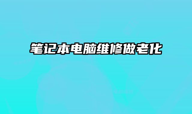 筆記本電腦維修做老化