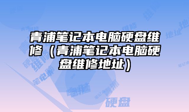 青浦筆記本電腦硬盤維修（青浦筆記本電腦硬盤維修地址）
