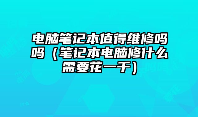 電腦筆記本值得維修嗎嗎（筆記本電腦修什么需要花一千）