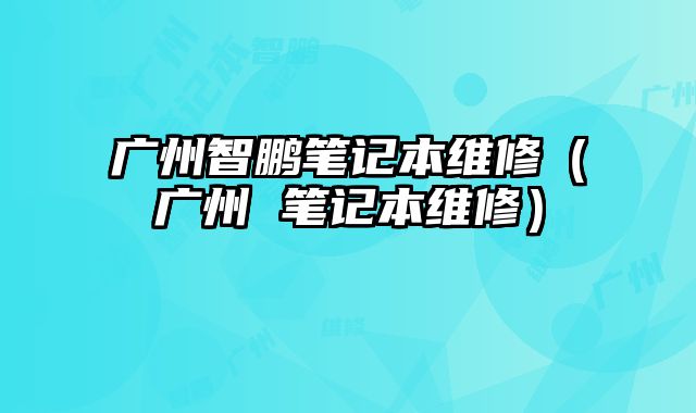 廣州智鵬筆記本維修（廣州 筆記本維修）