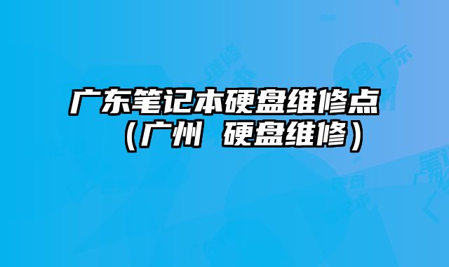 廣東筆記本硬盤維修點（廣州 硬盤維修）