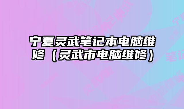 寧夏靈武筆記本電腦維修（靈武市電腦維修）