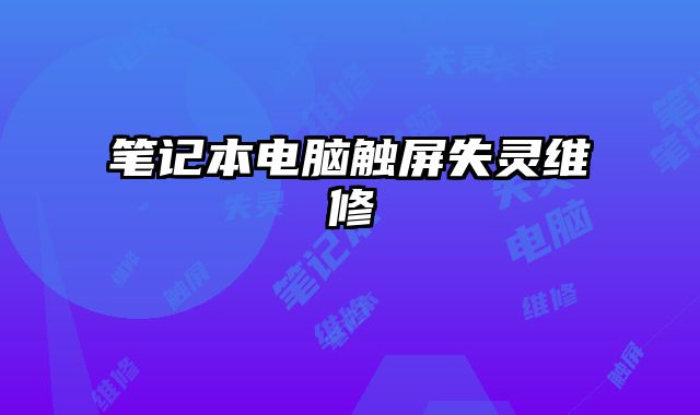 筆記本電腦觸屏失靈維修