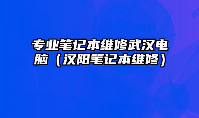 專業筆記本維修武漢電腦（漢陽筆記本維修）