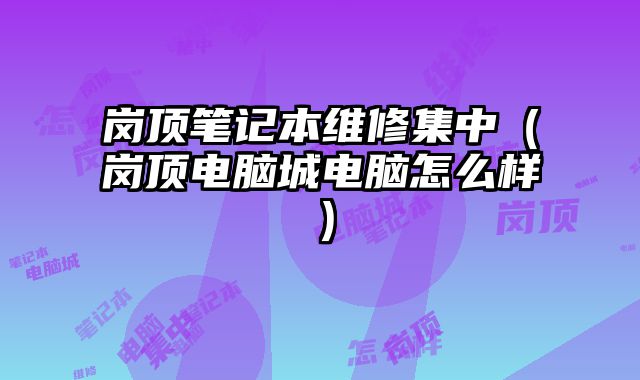 崗頂筆記本維修集中（崗頂電腦城電腦怎么樣）