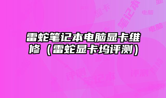雷蛇筆記本電腦顯卡維修（雷蛇顯卡塢評測）