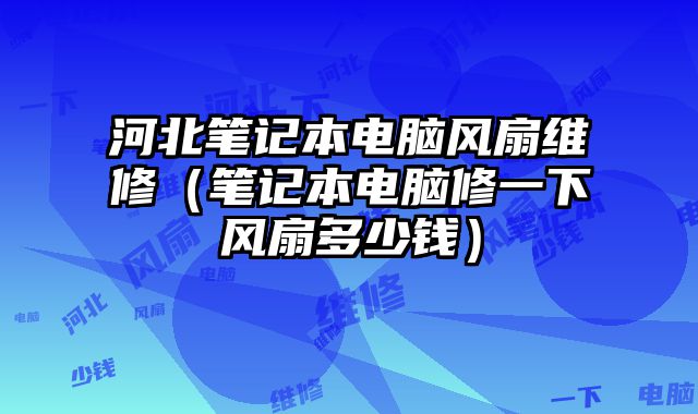 河北筆記本電腦風扇維修（筆記本電腦修一下風扇多少錢）