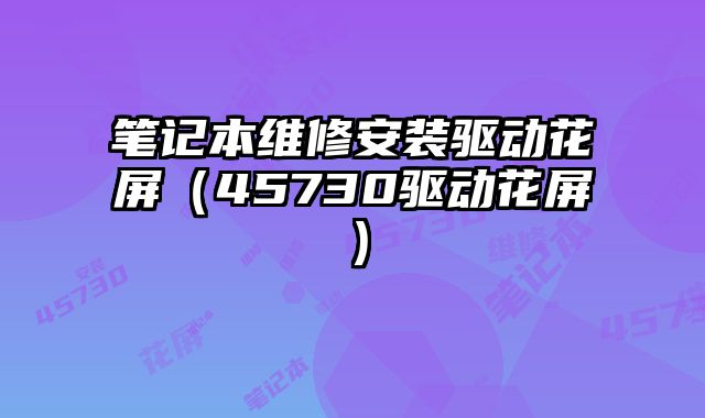 筆記本維修安裝驅(qū)動(dòng)花屏（45730驅(qū)動(dòng)花屏）