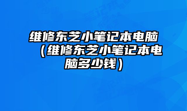 維修東芝小筆記本電腦（維修東芝小筆記本電腦多少錢）