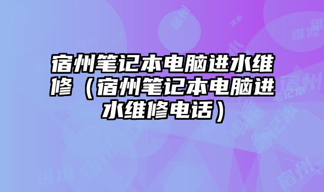 宿州筆記本電腦進(jìn)水維修（宿州筆記本電腦進(jìn)水維修電話）