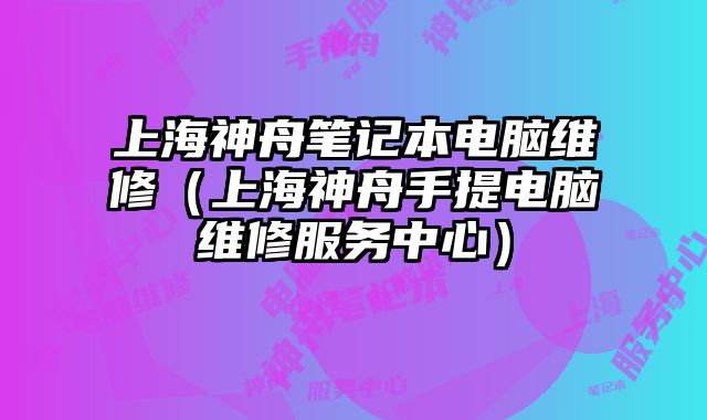 上海神舟筆記本電腦維修（上海神舟手提電腦維修服務中心）