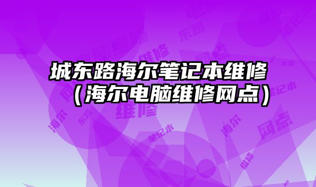 城東路海爾筆記本維修（海爾電腦維修網點）