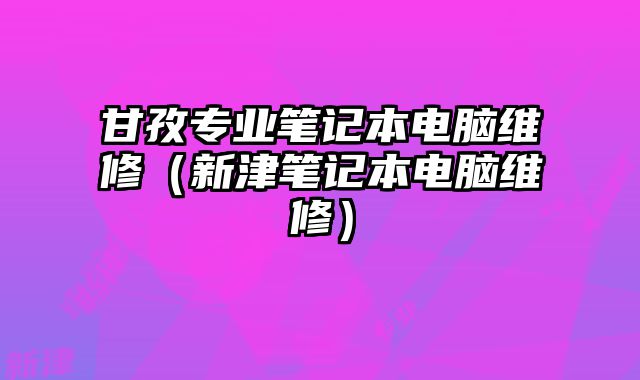 甘孜專業筆記本電腦維修（新津筆記本電腦維修）