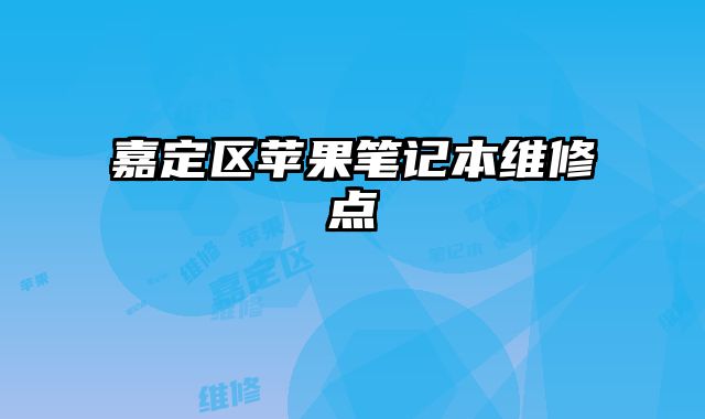 嘉定區(qū)蘋果筆記本維修點(diǎn)