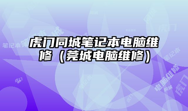 虎門同城筆記本電腦維修（莞城電腦維修）