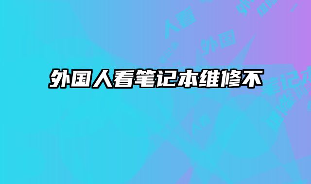 外國人看筆記本維修不