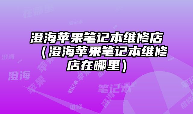 澄海蘋果筆記本維修店（澄海蘋果筆記本維修店在哪里）