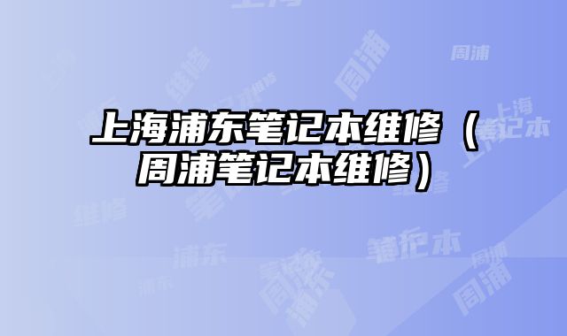 上海浦東筆記本維修（周浦筆記本維修）