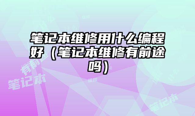 筆記本維修用什么編程好（筆記本維修有前途嗎）