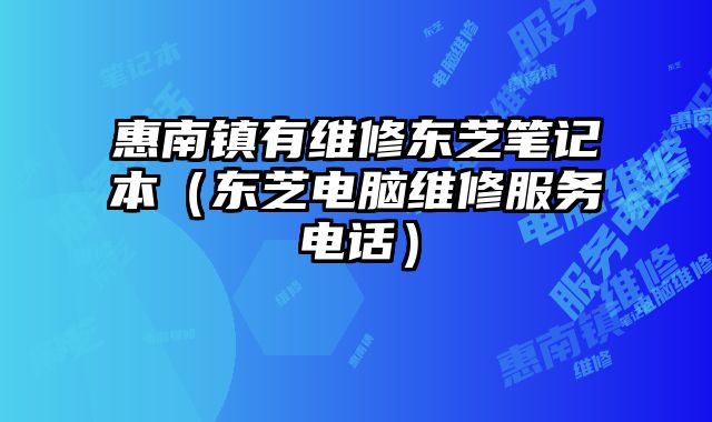 惠南鎮有維修東芝筆記本（東芝電腦維修服務電話）