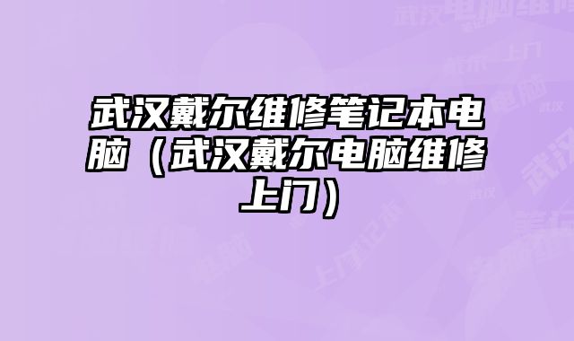 武漢戴爾維修筆記本電腦（武漢戴爾電腦維修上門）