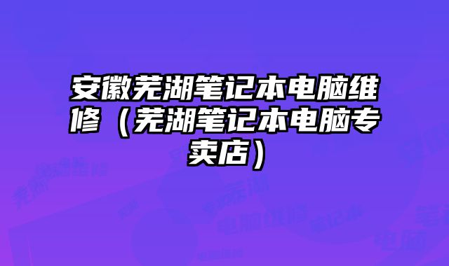 安徽蕪湖筆記本電腦維修（蕪湖筆記本電腦專賣店）
