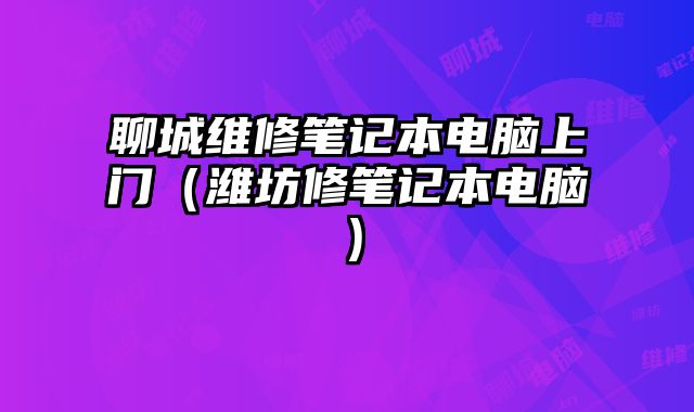 聊城維修筆記本電腦上門（濰坊修筆記本電腦）