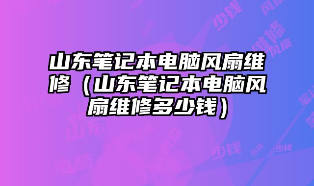 山東筆記本電腦風扇維修（山東筆記本電腦風扇維修多少錢）