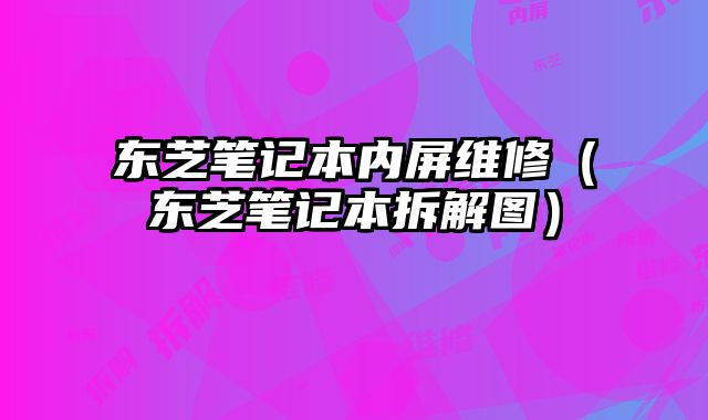東芝筆記本內(nèi)屏維修（東芝筆記本拆解圖）
