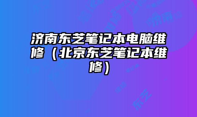 濟(jì)南東芝筆記本電腦維修（北京東芝筆記本維修）