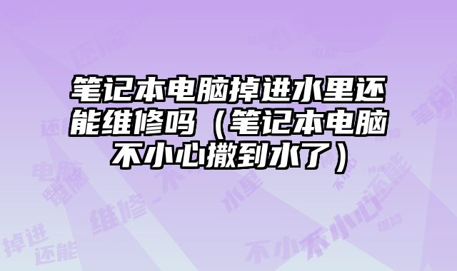 筆記本電腦掉進(jìn)水里還能維修嗎（筆記本電腦不小心撒到水了）