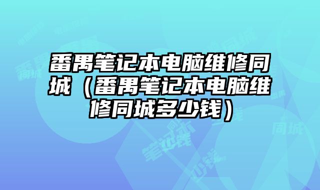 番禺筆記本電腦維修同城（番禺筆記本電腦維修同城多少錢）