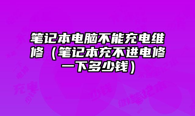 筆記本電腦不能充電維修（筆記本充不進(jìn)電修一下多少錢）