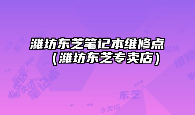 濰坊東芝筆記本維修點（濰坊東芝專賣店）